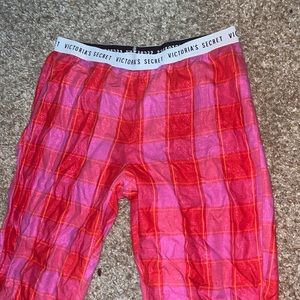 Victorias secret sparkly plaid sleep pants